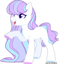 Size: 3462x3784 | Tagged: safe, artist:rerorir, oc, oc only, earth pony, pony, female, mare, open mouth, raised hoof, simple background, solo, transparent background, white outline