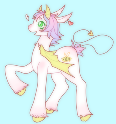 Size: 1280x1368 | Tagged: safe, artist:ask-tic-tac-toe, oc, bat pony, pony, female, horns, mare, solo