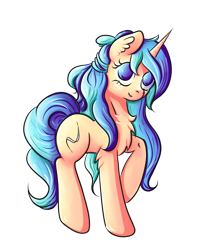 Size: 3442x4037 | Tagged: safe, artist:coco-drillo, oc, oc only, oc:dex, pony, unicorn, chest fluff, colourful, cute, ear fluff, fluffy, long mane, r63 oc, rule 63, simple background, solo, transparent background, wavy mane