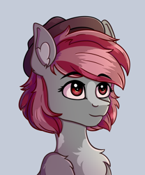 Size: 1500x1800 | Tagged: safe, artist:silverst, oc, oc:avantiredberry, earth pony, bust, hat, portrait, solo