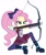 Size: 818x977 | Tagged: safe, artist:sarahalen, fluttershy, equestria girls, friendship games, alternate hairstyle, alternate universe, archery, arrow, badass, boots, bow, bow (weapon), bracelet, clothes, confident, crystal prep shadowbolts, female, flutterbadass, gloves, hair bow, jewelry, pants, shoes, simple background, solo, white background