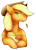 Size: 560x785 | Tagged: safe, artist:erroremma, derpibooru import, applejack, earth pony, pony, simple background, solo, straw in mouth, transparent background