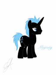 Size: 1800x2400 | Tagged: safe, artist:poshpegasus, oc, oc:majesty, unicorn, horn, solo, unicorn oc