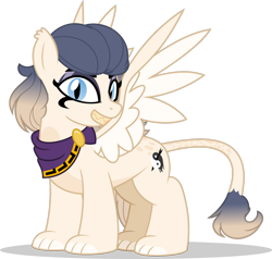 Size: 1280x1220 | Tagged: safe, artist:mlp-trailgrazer, oc, oc:dolce disonanza, sphinx, female, simple background, solo, species swap, sphinxified, transparent background