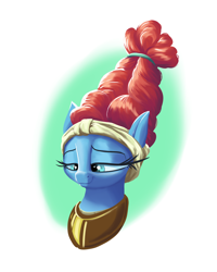 Size: 1600x2000 | Tagged: safe, artist:rocket-lawnchair, meadowbrook, earth pony, bust, female, meadowcute, portrait, smiling, solo