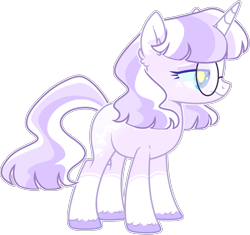 Size: 2152x2024 | Tagged: safe, artist:kurosawakuro, oc, pony, unicorn, female, glasses, mare, offspring, parent:double diamond, parent:twilight sparkle, parents:diamondlight, simple background, solo, transparent background