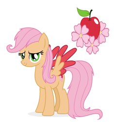 Size: 1456x1552 | Tagged: safe, artist:lucymarie2000, oc, oc:blossom, pegasus, pony, base used, colored wings, colored wingtips, female, green eyes, mare, offspring, parent:big macintosh, parent:fluttershy, parents:fluttermac, pink mane, simple background, white background