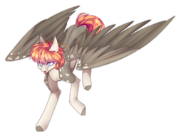 Size: 1920x1486 | Tagged: safe, artist:honeybbear, oc, oc:nathan, pegasus, pony, ear piercing, earring, jewelry, male, pale belly, piercing, simple background, solo, stallion, tongue out, transparent background