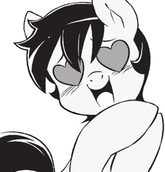 Size: 583x611 | Tagged: safe, seven seas, star dancer, pony, my little pony: the manga, my little pony: the manga volume 2, spoiler:manga, spoiler:manga2, black and white, cute, grayscale, monochrome, simple background, transparent background