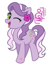 Size: 889x1103 | Tagged: safe, artist:tassji-s, wysteria, pony, g3, g3 to g4, generation leap, simple background, solo, transparent background