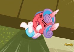 Size: 600x422 | Tagged: safe, screencap, princess flurry heart, alicorn, pony, a flurry of emotions, angry, angry baby, baby, baby alicorn, baby flurry heart, baby pony, betrayal, betrayed, cloth diaper, diaper, eyes tightly closed, flailing, fury heart, infant, kicking, light blue cloth diaper, light blue diaper, ponyville hospital, red face, screaming, tantrum, temper tantrum