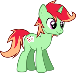 Size: 3030x2916 | Tagged: safe, artist:lightningbolt, derpibooru exclusive, oc, oc only, oc:jonin, pony, unicorn, cutie mark, male, simple background, smiling, solo, stallion, transparent background, vector