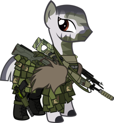 Size: 1920x2073 | Tagged: safe, artist:n0kkun, oc, oc only, oc:fire arrows, zebra, armor, arrow, boots, camouflage, clothes, commission, crossbow, face paint, female, ghillie suit, gun, handgun, holster, m14, pants, pistol, rifle, shoes, simple background, solo, transparent background, weapon, zebra oc