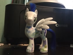 Size: 2048x1536 | Tagged: safe, soarin', pegasus, pony, blue hair, blue tail, brushable, doll, green eyes, male, photo, solo, stallion, toy