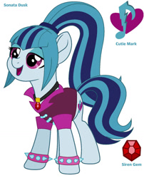 Size: 1184x1463 | Tagged: safe, artist:paolahedgehog, sonata dusk, earth pony, pony, equestria girls, cute, equestria girls ponified, gem, ponified, simple background, siren gem, solo, sonatabetes, white background