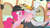 Size: 2000x1125 | Tagged: safe, derpibooru import, screencap, gustave le grande, pinkie pie, earth pony, griffon, pony, mmmystery on the friendship express, bipedal, bowler hat, cartoon physics, duo, facial hair, female, floating eyebrows, hat, male, mare, moustache, open mouth, toque