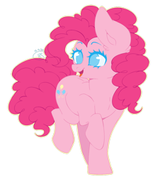 Size: 1024x1097 | Tagged: safe, artist:starshame, derpibooru import, pinkie pie, earth pony, pony, cute, diapinkes, ear fluff, female, mare, no pupils, open mouth, simple background, solo, transparent background