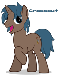 Size: 820x1080 | Tagged: safe, artist:thunder-blur, oc, oc:crosscut, pony, unicorn, simple background, solo, transparent background