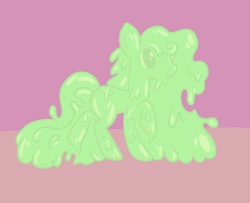 Size: 1446x1176 | Tagged: safe, artist:amynewblue, oc, earth pony, goo, goo pony, original species, female, green, slime, solo