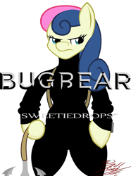 Size: 1024x1376 | Tagged: safe, artist:killkatt, bon bon, sweetie drops, earth pony, pony, digital art, female, james bond, mare, parody, poster, secret agent sweetie drops, solo, spectre