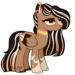 Size: 2500x2500 | Tagged: safe, artist:lazuli, oc, oc only, pegasus, pony, bedroom eyes, choker, eyelashes, frown, hoof polish, pegasus oc, simple background, solo, text, transparent background, wings