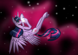 Size: 937x668 | Tagged: safe, artist:jedimoonstar, derpibooru import, twilight sparkle, twilight sparkle (alicorn), alicorn, solo, stars