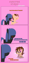 Size: 1205x2590 | Tagged: safe, artist:estories, oc, oc only, oc:neigh sayer, oc:think pink, earth pony, pony, my little pony: pony life, comic, extra fabulous comics, pointy ponies