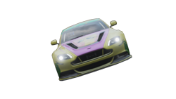 Size: 1920x1080 | Tagged: safe, derpibooru import, fluttershy, pegasus, pony, aston martin, aston martin v12 vantage, car, forza horizon, forza horizon 4, itasha, png, simple background, transparent background