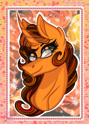 Size: 2198x3063 | Tagged: safe, artist:domina-venatricis, oc, pony, unicorn, bust, female, glasses, mare, portrait, solo