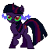 Size: 64x64 | Tagged: safe, artist:banditmax201, artist:tzolkine, derpibooru import, twilight sparkle, colored horn, corrupted, corrupted twilight sparkle, curved horn, dark magic, dark twilight, dark twilight sparkle, darklight, darklight sparkle, horn, magic, pixel art, pixelated, pokémon, ponymon, possessed, simple background, sombra eyes, sombra horn, transparent background, vector