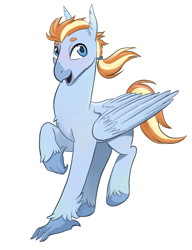 Size: 1362x1775 | Tagged: source needed, safe, artist:draw3, oc, oc only, classical hippogriff, hippogriff, hippogriff oc, simple background, solo, wings