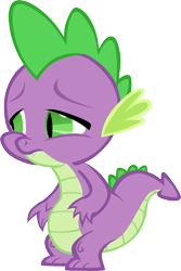 Size: 3961x5923 | Tagged: safe, artist:memnoch, spike, dragon, faceplant, simple background, solo, transparent background, vector