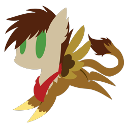 Size: 2100x2100 | Tagged: safe, artist:captshowtime, oc, oc only, oc:swango, griffon, hippogriff, hybrid, pony, accessory, bandana, chibi, commission, cute, icon, simple background, solo, transparent background, ych result, your character here