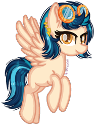 Size: 749x976 | Tagged: safe, artist:fantarianna, indigo zap, pegasus, pony, equestria girls, friendship games, equestria girls ponified, female, goggles, looking at you, mare, ponified, simple background, solo, transparent background