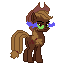 Size: 64x64 | Tagged: safe, artist:banditmax201, artist:tzolkine, derpibooru import, applejack, earth pony, pony, corrupted, dark magic, magic, pixel art, pixelated, pokémon, ponymon, possessed, simple background, slit eyes, solo, sombra eyes, transparent background