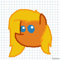 Size: 470x470 | Tagged: safe, artist:whistle blossom, oc, oc only, oc:whistle blossom, animated, cute, female, filly, flipanim, foal, frame by frame, gif, graph paper, looking at you, solo, squigglevision, teenager, whistlebetes
