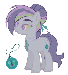 Size: 1697x1886 | Tagged: safe, alternate version, artist:blacky_witch, oc, oc only, pony, choker, colored pupils, colored sclera, female, hair bun, mare, multicolored hair, simple background, smiling, solo, transparent background, unnamed oc