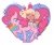 Size: 4096x3421 | Tagged: safe, artist:tomoe-chi, derpibooru import, pinkie pie, earth pony, pony, birthday cake cookie, candle, colored hooves, cookie run, crossover, duo, female, heart, looking at you, mare, rainbow