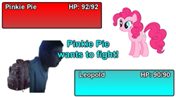 Size: 833x461 | Tagged: safe, artist:cdifan237, derpibooru import, pinkie pie, earth pony, pony, angry german kid, leopold slikk, pokémon