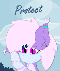 Size: 1080x1280 | Tagged: safe, artist:parabellumpony, oc, oc:midnight flight, bat, pony, coronavirus, covid-19, poster, sky, solo