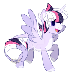 Size: 894x894 | Tagged: safe, artist:eyesorefortheblind, artist:lazuli, oc, oc only, oc:mystic mysteries, alicorn, pony, alicorn oc, base used, deviantart watermark, horn, leonine tail, obtrusive watermark, simple background, solo, transparent background, watermark, wings