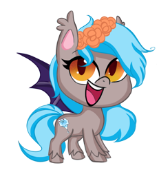 Size: 698x756 | Tagged: safe, artist:havoxious, oc, oc only, oc:moon bloom, bat pony, bat pony oc, bat wings, simple background, solo, transparent background, wings