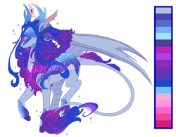 Size: 1280x996 | Tagged: safe, artist:yuyusunshine, oc, hybrid, female, magical lesbian spawn, offspring, parent:autumn blaze, parent:princess luna, reference sheet, simple background, solo, transparent background