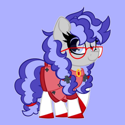 Size: 680x680 | Tagged: safe, artist:missbramblemele, oc, oc only, oc:cinnabyte, adorkable, cinnabetes, clothes, commission, cute, dork, dress, glasses, smiling