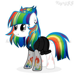 Size: 2000x2000 | Tagged: safe, artist:keyrijgg, oc, pony, adoptable, art, rainbow, simple background, uch, watermark, white background