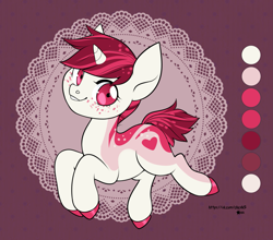 Size: 1981x1740 | Tagged: safe, alternate version, artist:mrs_martian, oc, oc only, pony, unicorn, colored hooves, freckles, looking at you, male, reference sheet, signature, smiling, solo, stallion, unnamed oc