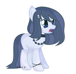 Size: 2479x2420 | Tagged: safe, artist:lazuli, oc, oc only, earth pony, pony, :o, choker, earth pony oc, jewelry, necklace, open mouth, simple background, solo, transparent background