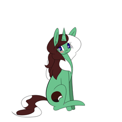 Size: 1000x1000 | Tagged: safe, artist:kaggy009, oc, oc:peppermint pattie (unicorn), pony, unicorn, ask peppermint pattie, blushing, female, mare, solo