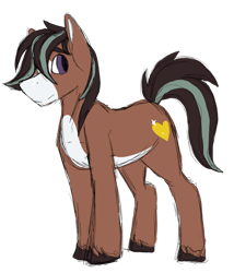 Size: 1280x1498 | Tagged: safe, artist:scarletrosetheartist, oc, earth pony, pony, blaze (coat marking), male, next generation, offspring, parent:marble pie, parent:trouble shoes, parents:marbleshoes, simple background, stallion, transparent background, unshorn fetlocks