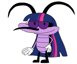 Size: 1123x936 | Tagged: safe, derpibooru import, twilight sparkle, cockroach, insect, oggy and the cockroaches, simple background, species swap, transparent background